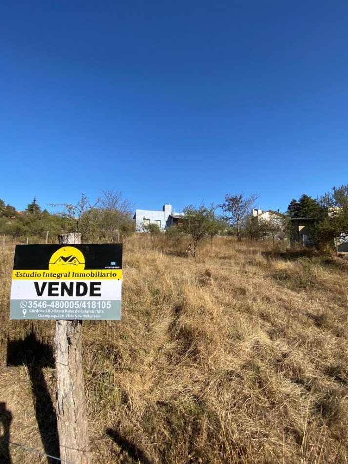 LOTE CON MARAVILLOSA VISTA A SIERRAS CHICAS A 200 MTS DEL RIO