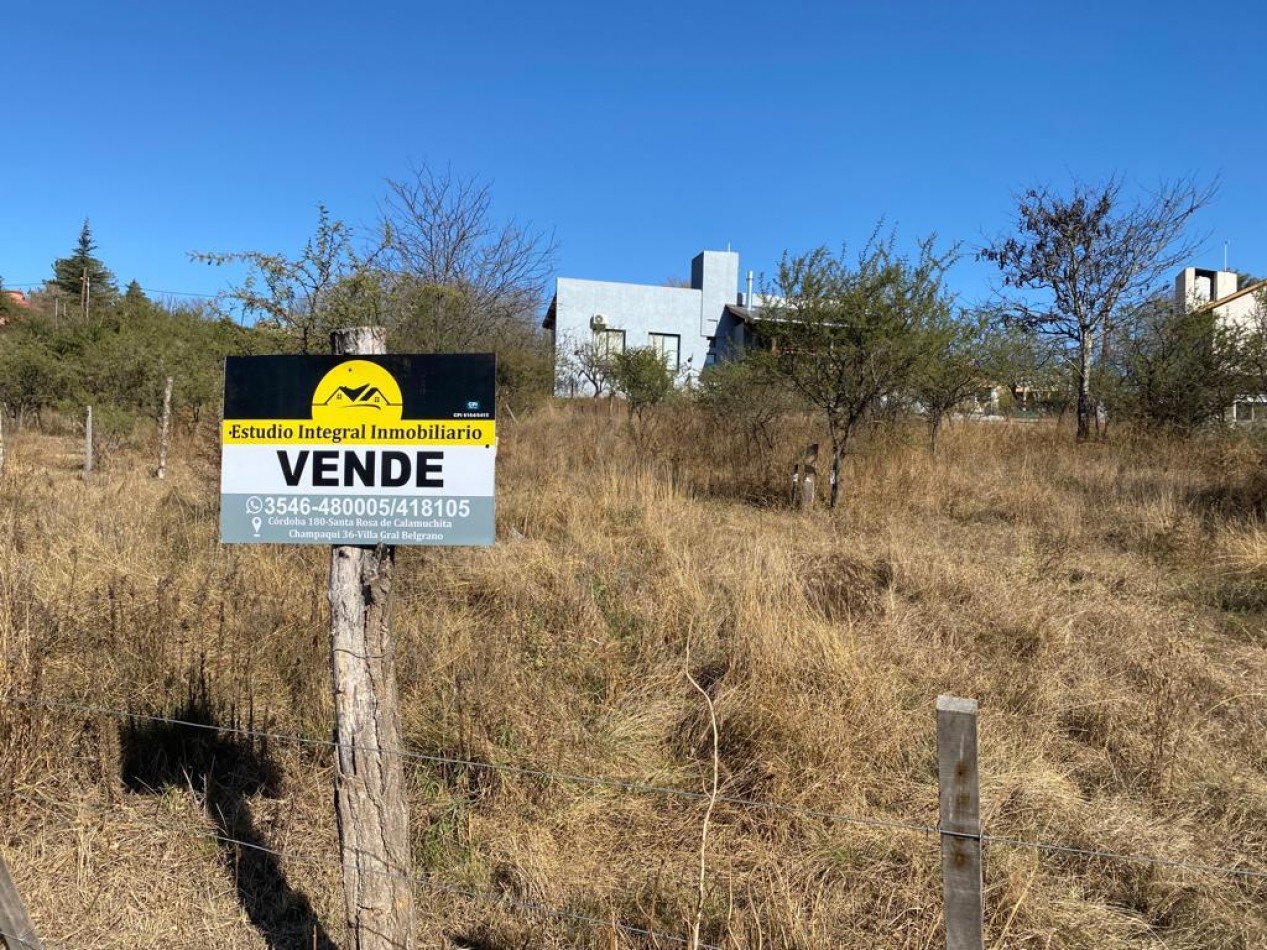 LOTE CON MARAVILLOSA VISTA A SIERRAS CHICAS A 200 MTS DEL RIO