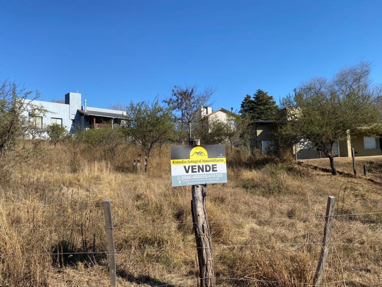 LOTE CON MARAVILLOSA VISTA A SIERRAS CHICAS A 200 MTS DEL RIO