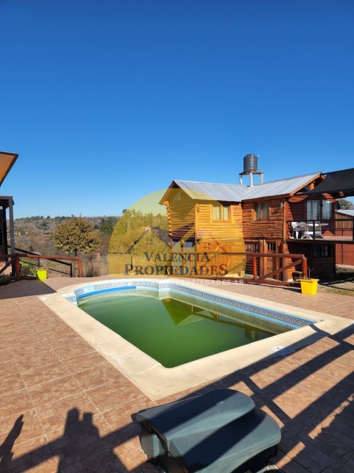 *RETASADA* VENTA CASA CON PISCINA MAS CABAÑA A MTS RIO SANTA ROSA DE CALAMUCHITA
