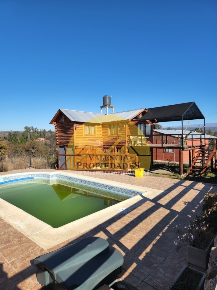 *RETASADA* VENTA CASA CON PISCINA MAS CABAÑA A MTS RIO SANTA ROSA DE CALAMUCHITA