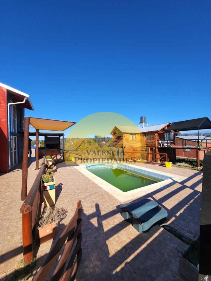 *RETASADA* VENTA CASA CON PISCINA MAS CABAÑA A MTS RIO SANTA ROSA DE CALAMUCHITA